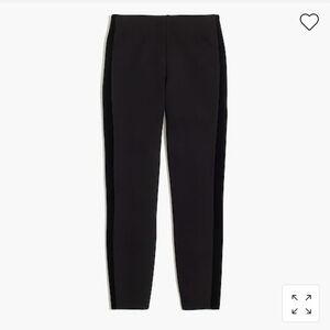 J Crew Gigi Pants with Velvet Tuxedo Strip